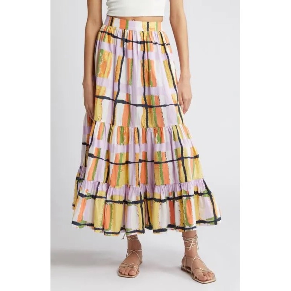 Cleobella Gayle Ankle Skirt in the Saffron Hale print Women's Size Small